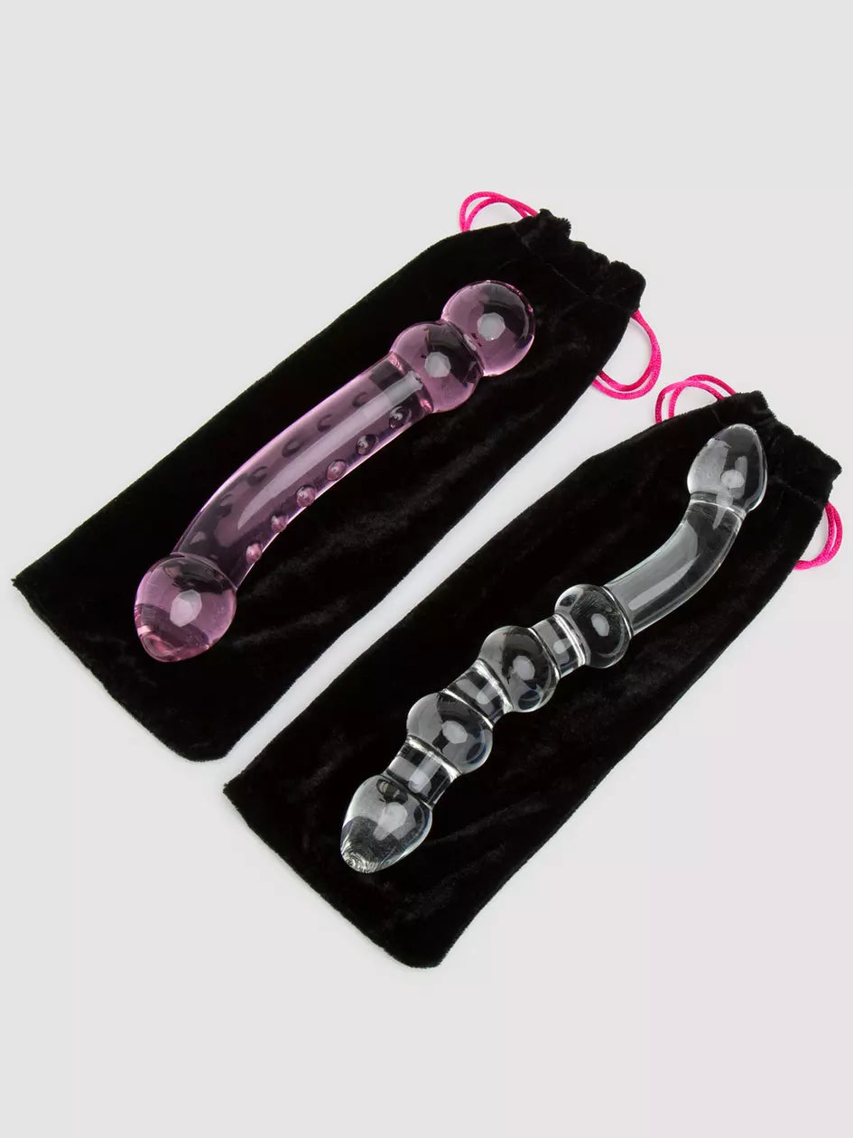 Pack Of 2 Cox Supersex Glass Dildo Set