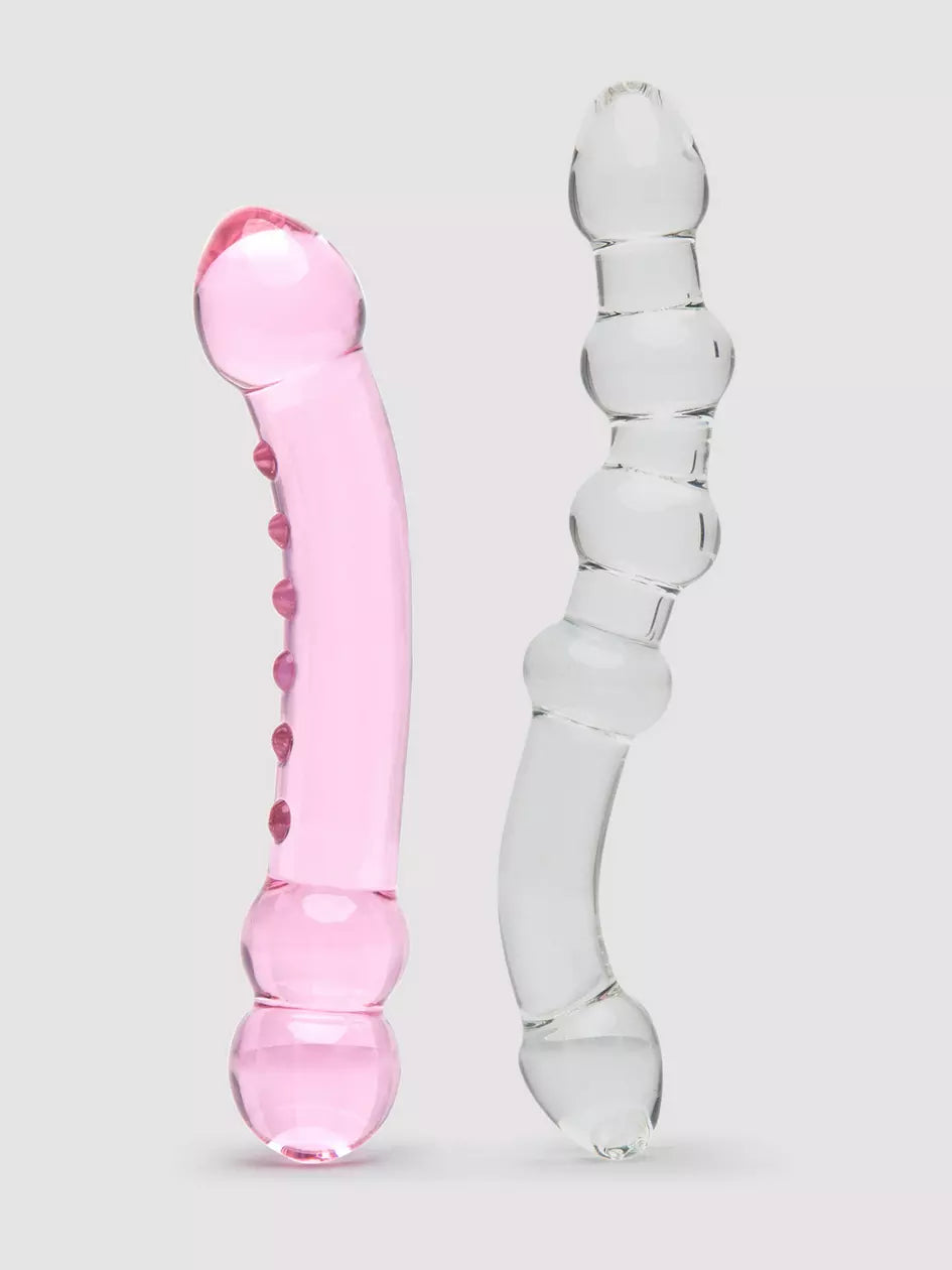 Pack Of 2 Cox Supersex Glass Dildo Set