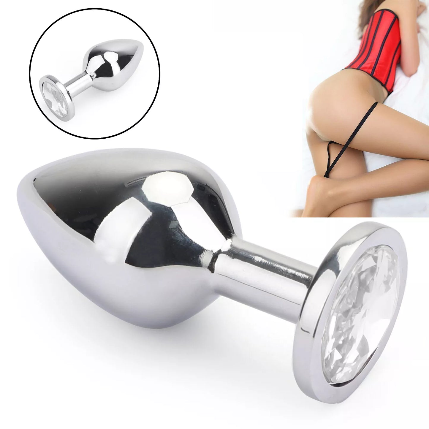 Butt Plug Jewel  Stainless Steel