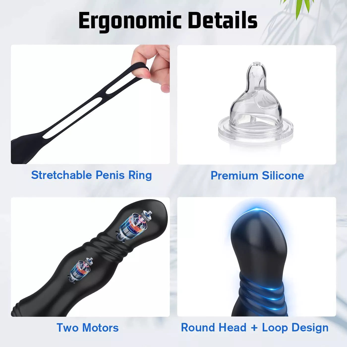 Male Prostate Massager Vibrator Thrusting Anal Butt Plug Dildo Sex Toys for Men