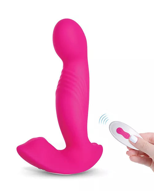 G spot & clitoral remote control with rotating head vibrator