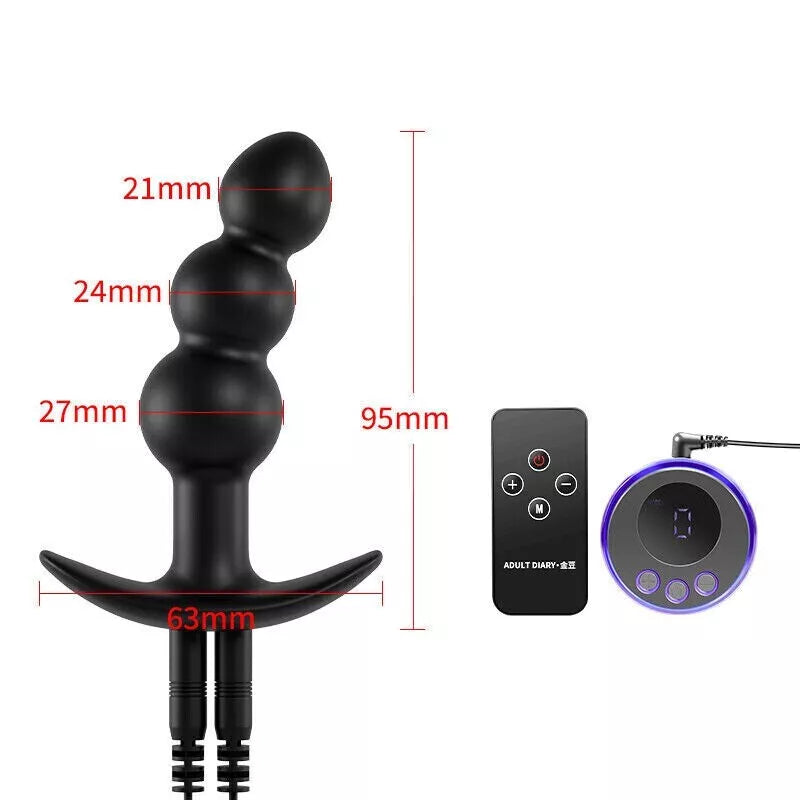 Anal Butt Plug Electric Vibrator Prostate Massager Shock Sex Toys for Men Women