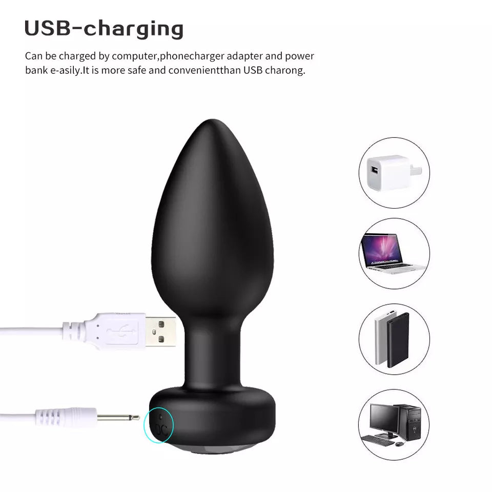 Vibrating Butt Plug Anal Dildo Prostate Massager Vibrator Sex Toys for Men Women