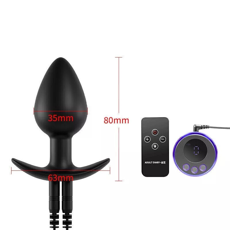 Anal Butt Plug Electric Vibrator Prostate Massager Shock Sex Toys for Men Women